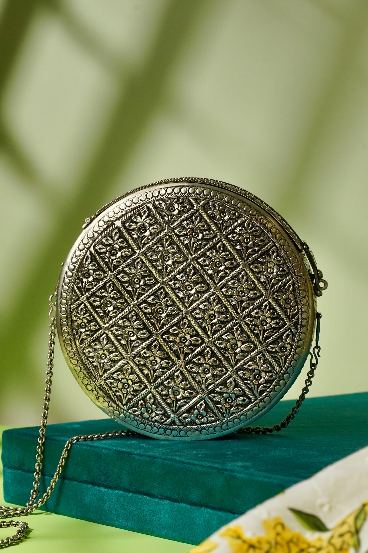 Silver Round Bag